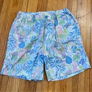 Extreme 80's Pastel Hawaiian Stretch Shorts 100% Cotton XL Men